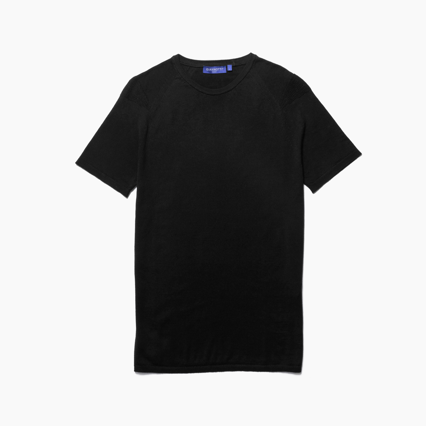 Natural Seamless Merino Tee-Black