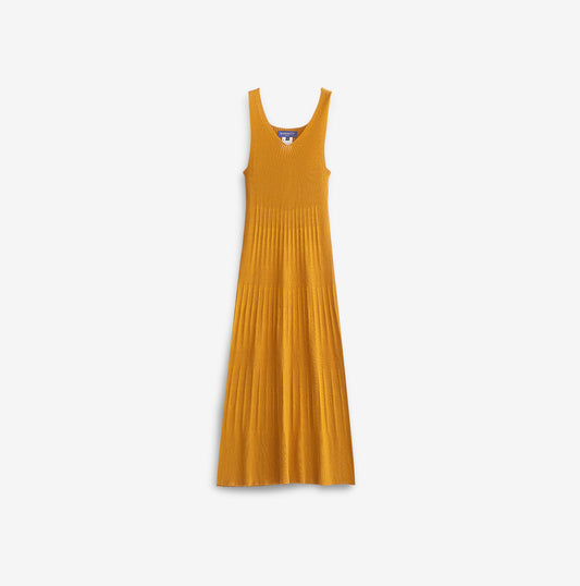 The Midi Knit Dress — Sunflower