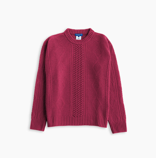 circular-weekender-aran-sweater-wild-fuchsia