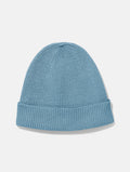 Cuffed Circular Cashmere Rib Hat Sky