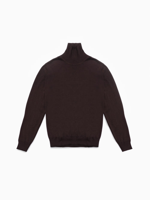Sella Merino Turtleneck—Terra Brown