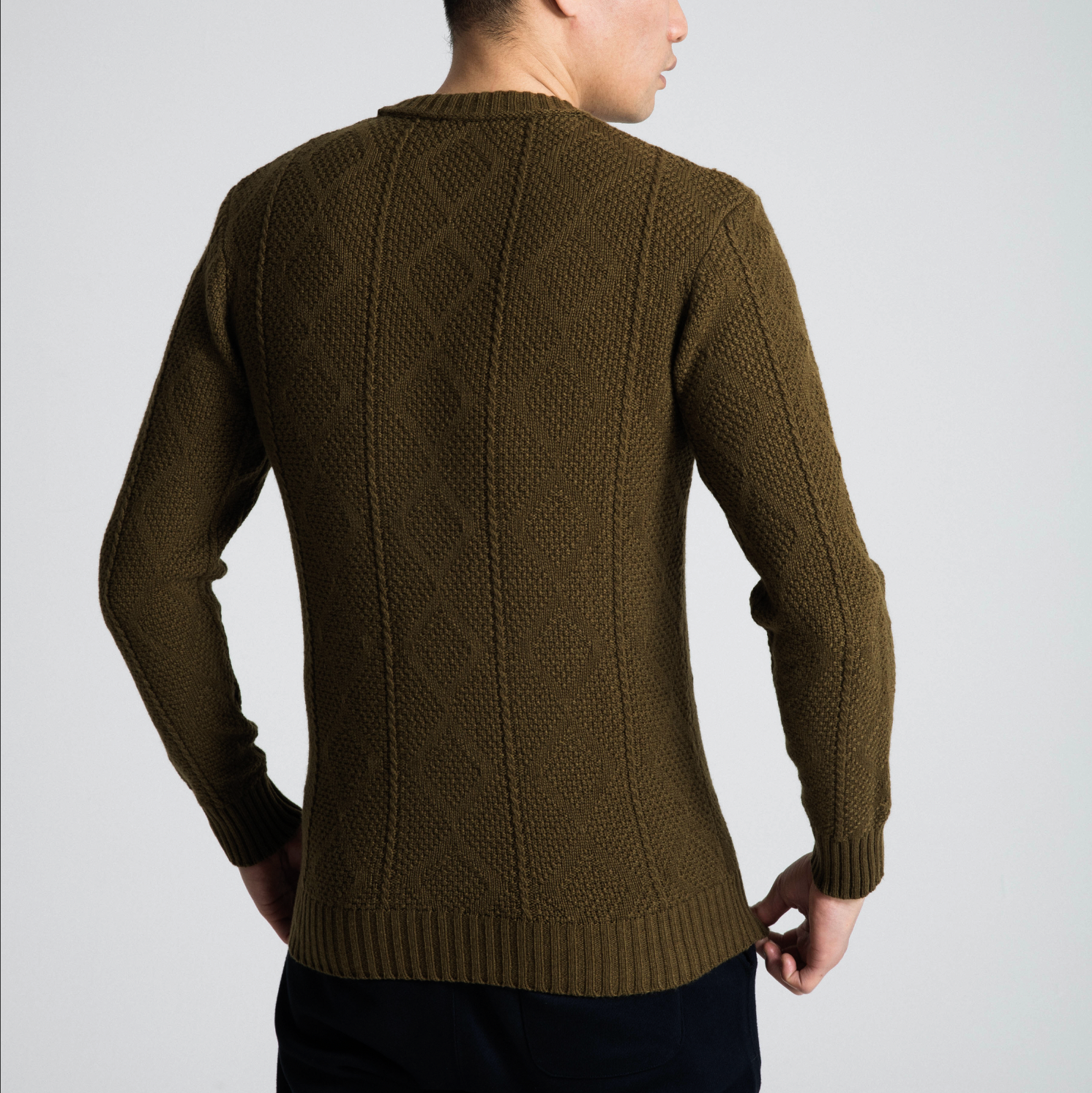 The Circular Cashmere Aran Sweater-Matcha.png