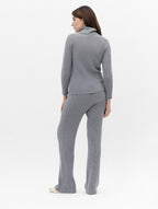 Rollneck Track Knit in Moon