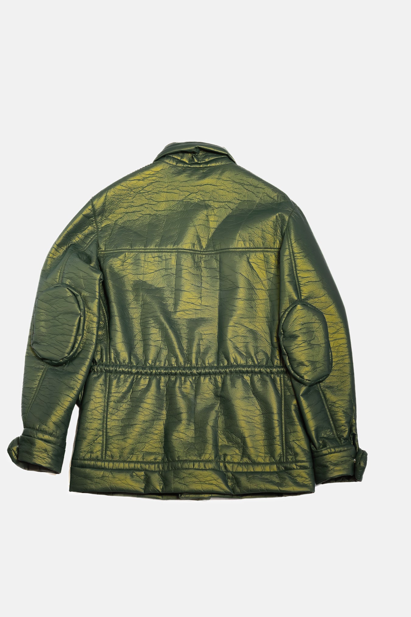 Green jacket on a white background