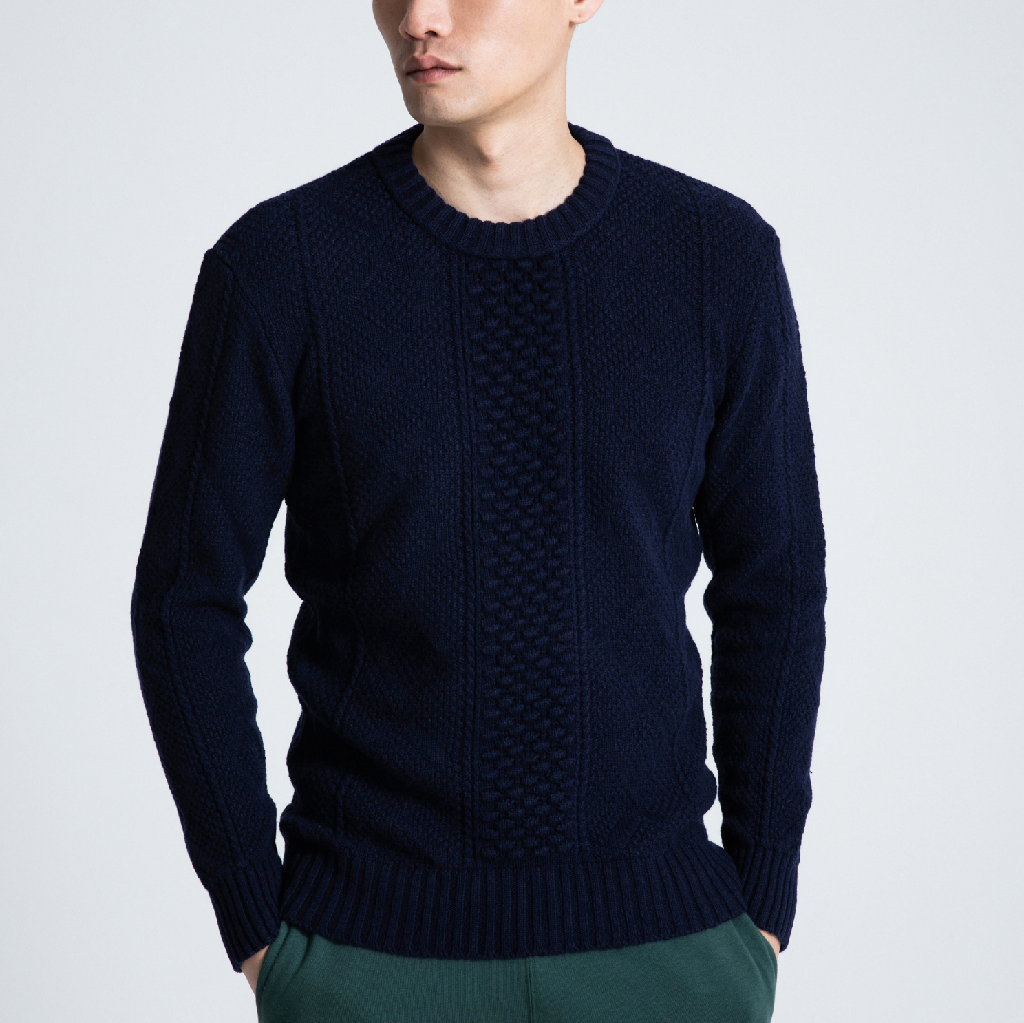 The Circular Cashmere Aran Sweater Cosmos