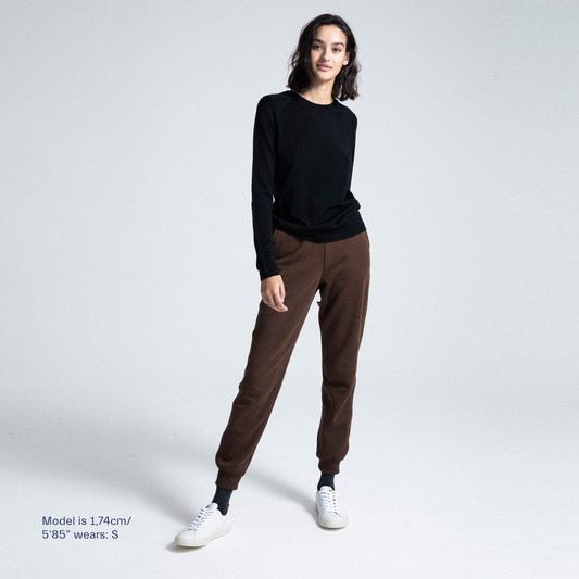 Womens’ Natural Crew in ZQRX Merino-Black